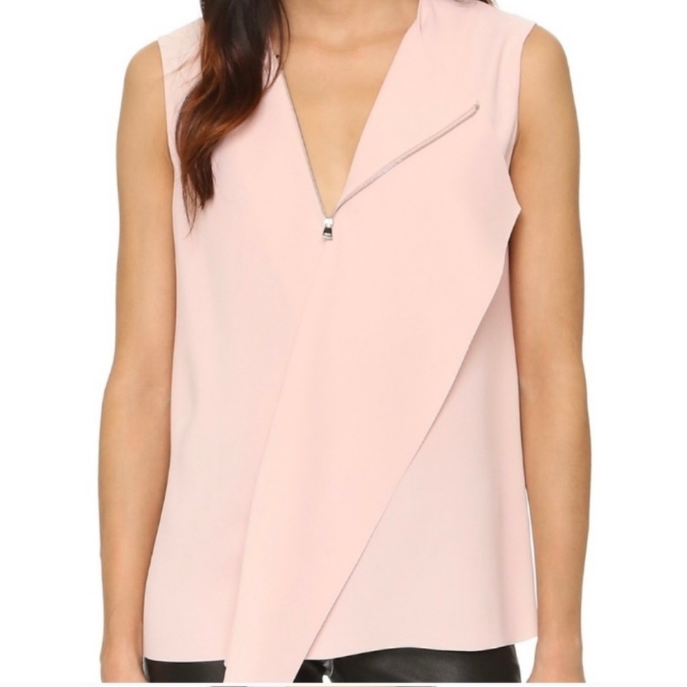 Vince Sleeveless Drape Blouse